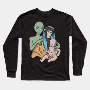 Alien Monkey Human Long Sleeve T-Shirt